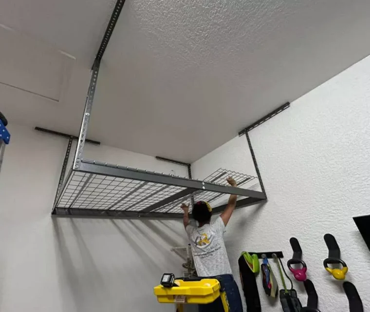 Maximized garage space with overhead racks - Immokalee FL